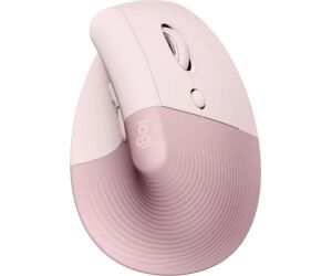 Mouse raton vertical logitech lift 6 botones 4000 dpi wireless inalambrico rosa