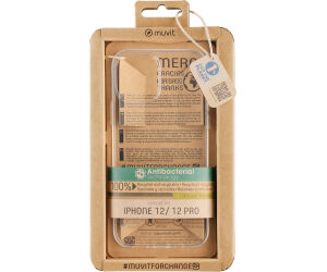 Funda muvit recycletek antibacteriana para apple iphone 12 - 12 pro transparente