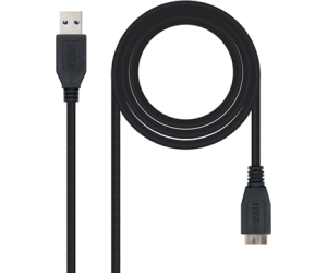Cable USB 3.0 A-microUSB M/M 2m. Negro