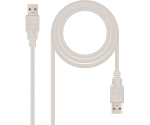 Cable USB A-A M/M 2m. Beige