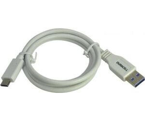 Cable USB 3.0 Tipo-C Duracell USB5031W/ USB Tipo-C Macho - USB Macho/ 1m/ Blanco