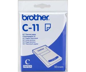Pack de papel termico brother c11 a7 20 unidades 50 hojas - unidad