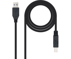 Cable USB 3.0 A-B M/M 2m. Negro