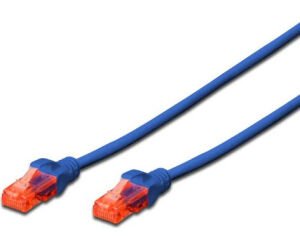 Cable De Red Cat 6 U/utp De 1,0 Metro En Color Azul.