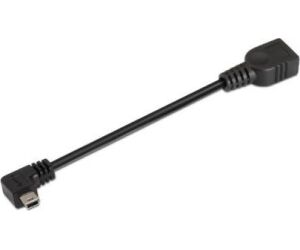 Cable Aisens Usb 2.0 Otg Acodado Tipo Mini B/m-a/h Negro 15cm