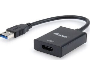 Adaptador de vdeo USB 3.0-HDMI M/H 0.15m. Negro