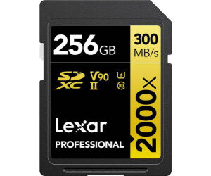 Lexar 256gb Professional 2000x Sdxc Uhs-ii Cards, Up To 300mb/s Read 260mb/s Write C10 V90 U3