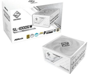 FUENTE ALIMENTACION ASROCK SL-1000GW,PSU,1000W,80 PLUS GOLD,135MM,MODULAR,PCI-E 5.1 (12+4pin)x1,PCI-E (6+2 pin)x3,SATA (5 pin)x9 (BLANCA)