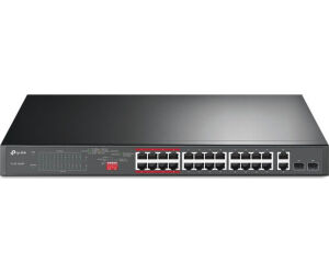 Switch 26 puertos tp - link tl - sl1226p 24 puertos 10 - 100 2 puertos poe+