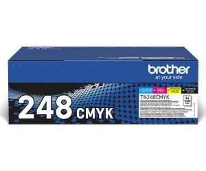 Pack 4 toners brother tn248val negro - cian - amarillo - magenta 1000 paginas