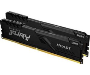 Memoria Kingston Fury Beast Black Ddr4 32gb (kit 2) 3200mhz  Cl16   1gx8   - Kf432c16bb1k2/32