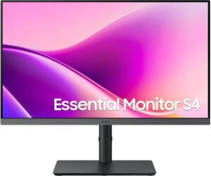 Monitor Profesional Samsung Essential Monitor S4 S43UF S24F434UAU/ 24"/ Full HD/ Regulable en altura/ Negro