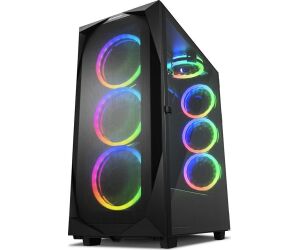 Caja Atx Sharkoon Rev300 2xusb3.0 Rgb Sin Fuente Negro