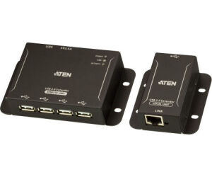 ATEN Extensor USB 2.0 por Cat 5 con hub de cuatro puertos (hasta 50 m)
