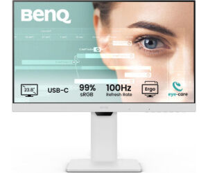 BenQ GW2486TC pantalla para PC 60,5 cm (23.8") 1920 x 1080 Pixeles Full HD Blanco