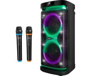 Altavoz rumbleboss xl phoenix 160w rms batería 7000 mah función karaoke 2 microfonos inalambricos incluidos
