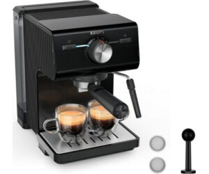 Cafetera Expreso Krups Authentic XP381810/ 1140W/ 15 Bares/ Negra