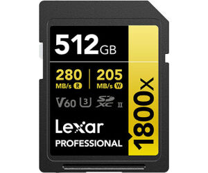 Lexar Professional 1800x 512 GB SDXC UHS-II Clase 10