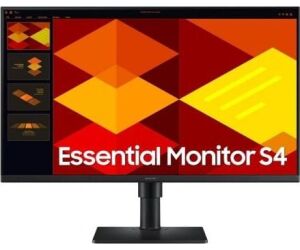 Monitor Profesional Samsung Essential Monitor S4 S24D406GAU/ 24"/ Full HD/ Multimedia/ Regulable en altura/ Negro