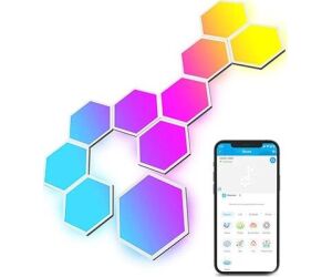 Panel led govee glide hexa light panels h6061 10 paneles -  rgbic -  control por voz -  40 modos