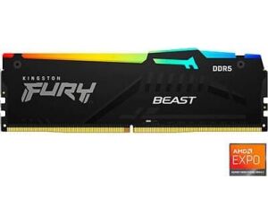 DDR5 8 GB 6000 Mhz. FURY BEAST RGB KINGSTON