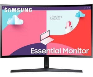 Monitor Profesional Curvo Samsung Essential Monitor S3 S36C S27C366EAU/ 27"/ Full HD/ Negro