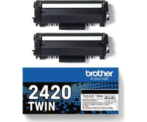 Pack toner brother tn2420twin negro larga duracion 2uds