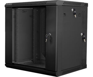 Armario Lanberg Mural Doble Seccion Rack 19" 12u/600x600 Flat Pack Negro