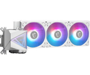 SISTEMA DE REFRIGERACION LIQUIDA MSI PARA CPU MAG CORELIQUID I360 WHITE,INTEL/AMD,RADIADOR 360mm,FAN4PIN,20dBA,ARGB (3 VENTILADORES) (BLANCO)