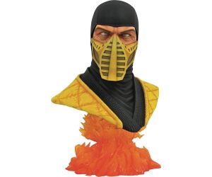 Figura busto diamond select toys mortal kombat scorpion escala 1 - 2 legends in 3d re - run resina