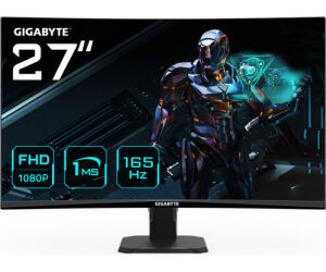 GIGABYTE Monitor de juego GS27F 27" FHD - 1920 x 1080 (FHD), 165Hz, 1ms, 300 cd/mÂ², FreeSync Premium, compatible con HDR, HDMI 2.0, DisplayPort 1.4