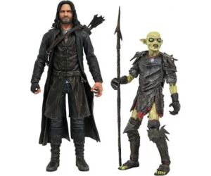 Surtido de figuras diamond collection el señor de los anillos series deluxe action aragorn y orco de moria (6)