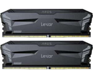 Lexar Memoria Ares Ddr5 6000 Cl32 1.35v Memory With Heatsink, Non-rgb Lighting, Dual Pack, Black Color