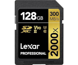Lexar 128gb Professional 2000x Sdxc Uhs-ii Cards, Up To 300mb/s Read 260mb/s Write C10 V90 U3