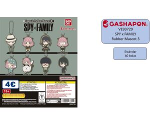 Set gashapon figuras bandai lote 40 articulos spy x family rubber mascot 3