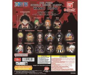 Surtido bandai gashapon one piece rubber mascot wanokuni 40 unidades