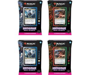 Juego de cartas caja de cartas wizards of the coast magic the gathering commander display kamigawa neon dinasty 4 mazos inglés