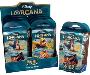 Juego de cartas disney lorcana tcg azurite sea starter deck 8 unidades inglés