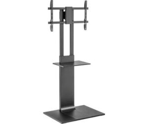 Soporte de Suelo Inclinable/ Giratorio con Bandeja DVD Aisens FT86TSE-399 para TV de 37-86"/ hasta 50kg