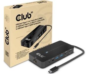 Hub Usb 3.2 Gen1 Club3d  Tipo-c 7 En 1