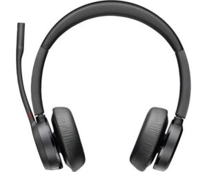 Auriculares Inalámbricos Poly Voyager 4320 UC + Adaptador BT700 + Base de Carga/ con Micrófono/ Bluetooth/ Negros