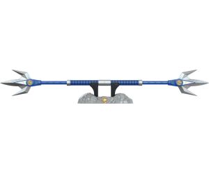 Replica hasbro escala 1:1 blue ranger lanza de poder deluxe power rangers lightning collection