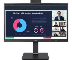Monitor Profesional LG 24BP75CP-B 23.8"/ Full HD/ Webcam/ Multimedia/ Regulable en altura/ Negro