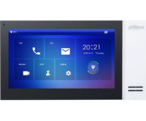 (dhi-vth2421fw-p) Dahua Monitor Interior 7" De Superficie Para Videoportero Ip Poe Sd 6e 1s Alarma Blanco