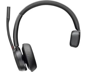 Auricular Inalámbrico Poly Voyager 4310 + Adaptador BT700 + Base de Carga/ con Micrófono/ Bluetooth/ Negro