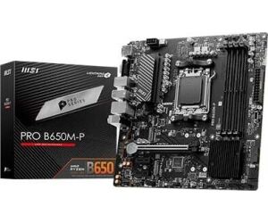 Placa Msi Pro B650m-p,amd,am5,b650,4ddr5,192gb,vga+hdmi+dp,4sata3+2m.2,2.5gbe,7usb3.2,matx