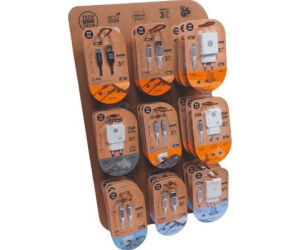 Expositor de Cargadores GaN y Cables Tech One Tech EKO 400903/ 9 ganchos/ Incluye 27 Productos