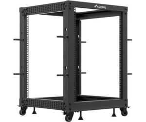 Armario Lanberg Abierto Rack 19" 15u 600x600 Ajustable Hasta 1100 Negro
