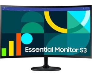 Monitor Profesional Curvo Samsung Essential Monitor S3 S36GD S27D360GAU/ 27"/ Full HD/ Negro