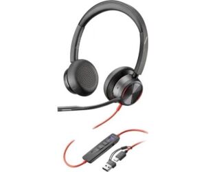 HP Poly Auriculares estéreo Poly Blackwire 8225 con certificación Microsoft Teams USB-C + Adaptador USB-C/A